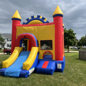 Alternative view of Castle Inflatable - Bounce N' Slide - Red/Blue/Yellow